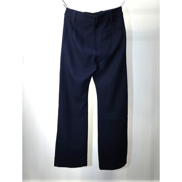 Ann Demeulemeester Textured Wool Straight Leg Pants Navy Blue Small W32 Men's - Picture 2 of 5